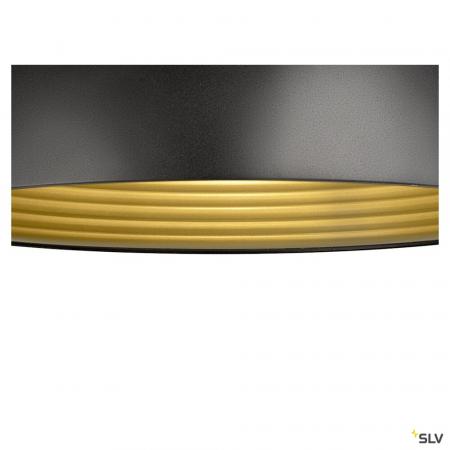 SLV 1008536 FORCHINI M 40, Pendelleuchte, E27, Pendellänge 150 cm, 1x max. 40 W, matt schwarz / matt gold