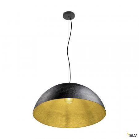 SLV 1008538 FORCHINI 70, Pendelleuchte, E27, Pendellänge 150 cm, 1x max. 40 W, matt schwarz / matt gold