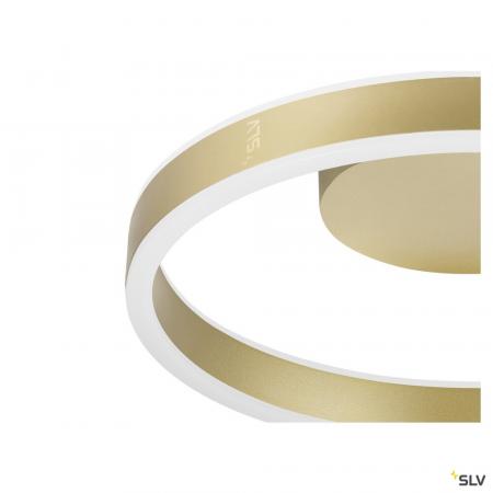 SLV 1008545 ONE, Wand- und Deckenaufbauleuchte, rund, 2700/3000 K, 14 W, PHASE, 130°, messing