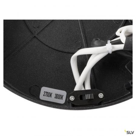 SLV 1008547 ONE, Wand- und Deckenaufbauleuchte, rund, 2700/3000 K, 14 W, PHASE, 130°, schwarz