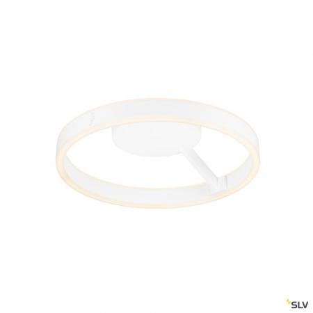SLV 1008552 ONE, Wand- und Deckenaufbauleuchte, rund, 2700/3000 K, 14 W, DALI, Touch, 130°, weiß