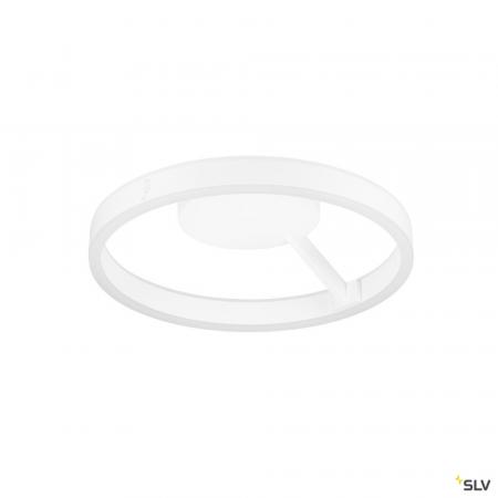 SLV 1008552 ONE, Wand- und Deckenaufbauleuchte, rund, 2700/3000 K, 14 W, DALI, Touch, 130°, weiß