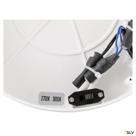 SLV 1008552 ONE, Wand- und Deckenaufbauleuchte, rund, 2700/3000 K, 14 W, DALI, Touch, 130°, weiß