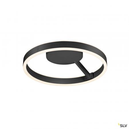 SLV 1008553 ONE, Wand- und Deckenaufbauleuchte, rund, 2700/3000 K, 14 W, DALI, Touch, 130°, schwarz