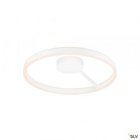 SLV 1008555 ONE, Wand- und Deckenaufbauleuchte, rund, 2700/3000 K, 23 W, DALI, Touch, 130°, weiß