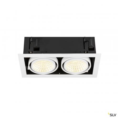 SLV 1008571 KADUX, Deckeneinbauleuchte, double, 3000 K, DALI 2, Touch, 30°, weiß
