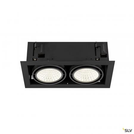 SLV 1008574 KADUX, Deckeneinbauleuchte, double, 4000 K, DALI 2, Touch, 30°, schwarz