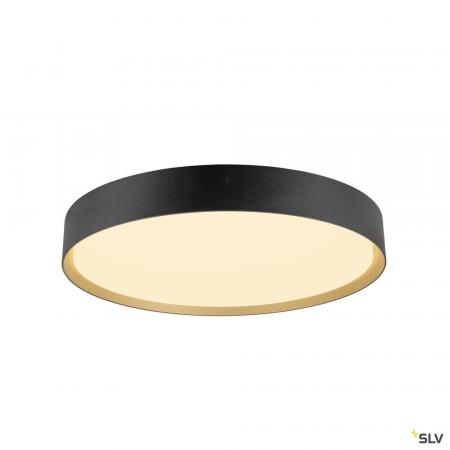 SLV 1008584 DECONA 42, Deckenaufbauleuchte, rund, 2700/3000 K, 23 W, PHASE, schwarz / gold