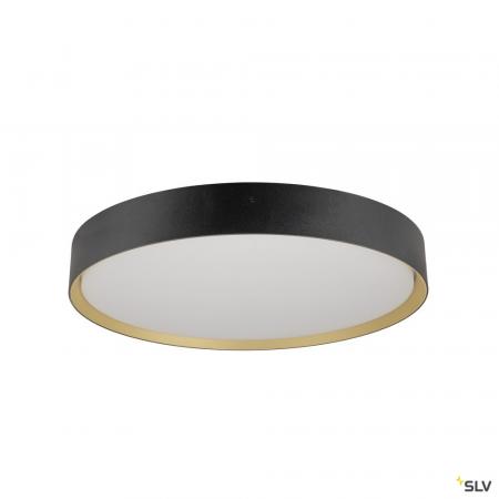 SLV 1008584 DECONA 42, Deckenaufbauleuchte, rund, 2700/3000 K, 23 W, PHASE, schwarz / gold