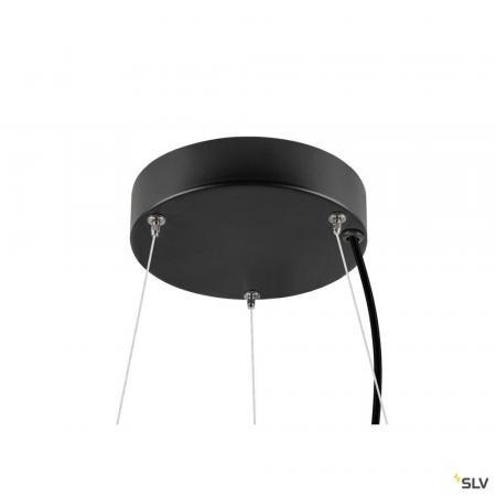 SLV 1008589 MEDO® RING 60, Pendelleuchte, Pendellänge 300 cm, 3000/4000 K, 110°, DALI, Touch, schwarz