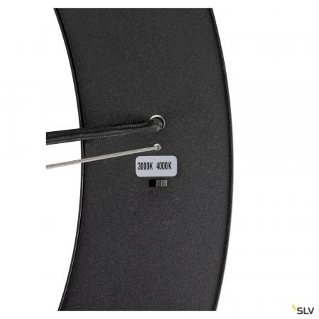 SLV 1008589 MEDO® RING 60, Pendelleuchte, Pendellänge 300 cm, 3000/4000 K, 110°, DALI, Touch, schwarz