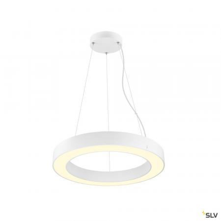 SLV 1008590 MEDO® RING 60, Pendelleuchte, Pendellänge 300 cm, 3000/4000 K, 110°, DALI, Touch, weiß
