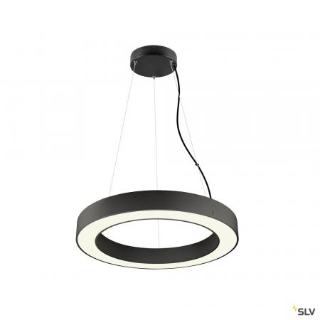 SLV 1008591 MEDO® RING 60, Pendelleuchte, Pendellänge 300 cm, 3000/4000 K, 110°, PHASE, schwarz