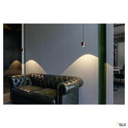 SLV 1008617 OCULUS, Pendelleuchte, Pendellänge 250 cm, 2000-3000 K, 100°, Dim-to-Warm, PHASE, dunkel kupfer