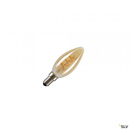 SLV 1008647 LED C35, LED-Leuchtmittel, gold curly filament, E14, 2 W, 1800 K
