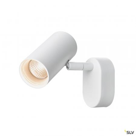 SLV 1008703 NOBLO®, Wand- und Deckenaufbauleuchte, single, rund, 2000-3000 K, 8 W, Dim-to-Warm, PHASE, 36°, weiß