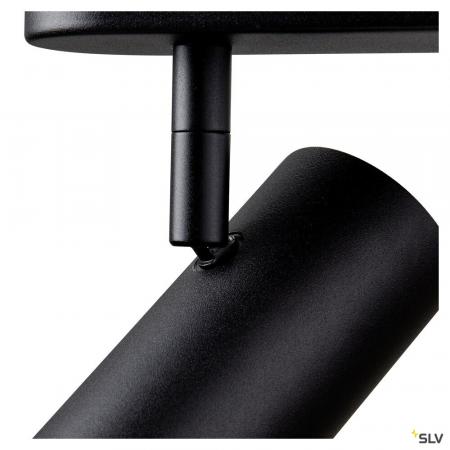 SLV 1008707 NOBLO®, Wand- und Deckenaufbauleuchte, double, rund, 2000-3000 K, 15 W, Dim-to-Warm, PHASE, 36°, schwarz