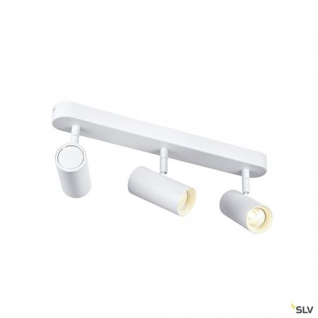 SLV 1008711 NOBLO®, Wand- und Deckenaufbauleuchte, triple, rund, 3000 K, 19 W, PHASE, 32°, weiß