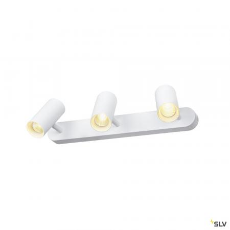 SLV 1008711 NOBLO®, Wand- und Deckenaufbauleuchte, triple, rund, 3000 K, 19 W, PHASE, 32°, weiß