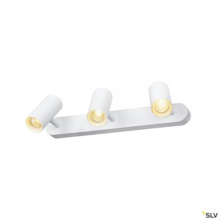 SLV 1008717 NOBLO®, Wand- und Deckenaufbauleuchte, triple, rund, 2700 K, 19 W, PHASE, 32°, weiß