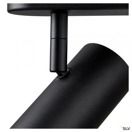 SLV 1008720 NOBLO®, Wand- und Deckenaufbauleuchte, triple, rund, 2700 K, 19 W, PHASE, 32°, schwarz