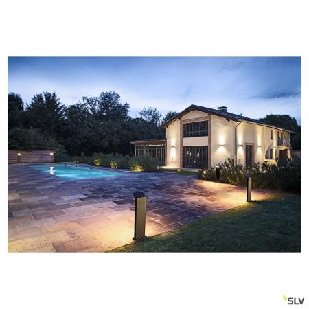 SLV 1008726 ORDI II, POLE 70, Outdoor Stehleuchte, eckig, 2200/3000 K, IP65, schwarz