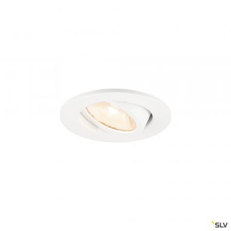 SLV 1009002 NEW TRIA® 45, DL, rund, Deckeneinbauleuchte, 2700 K, 24°, weiß