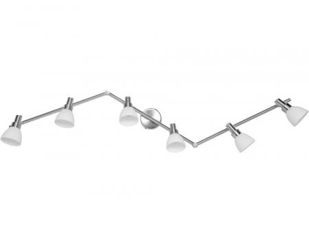 OSRAM 6-flammiger LED Decken Strahler mit satiniertem Glas inkl warmweißer LED-Lampen - austauschbar