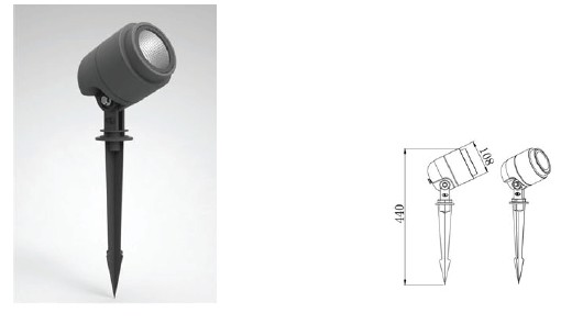 LED Erdspieß Strahler Mobilux MAXI aus 12W IP65 3000K schwarz Aluminium 02100108
