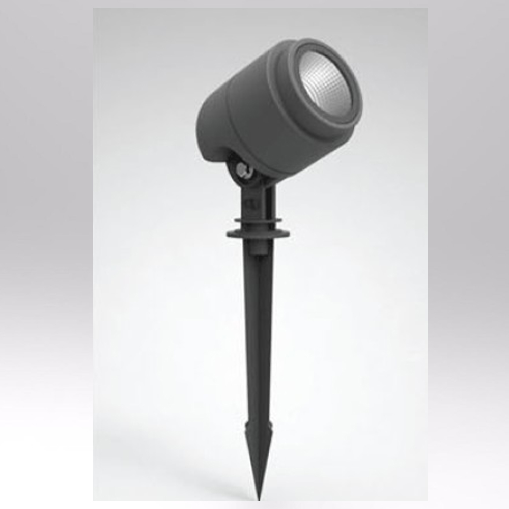 Aluminium 3000K Mobilux 02100108 12W aus IP65 schwarz MAXI Strahler Erdspieß LED