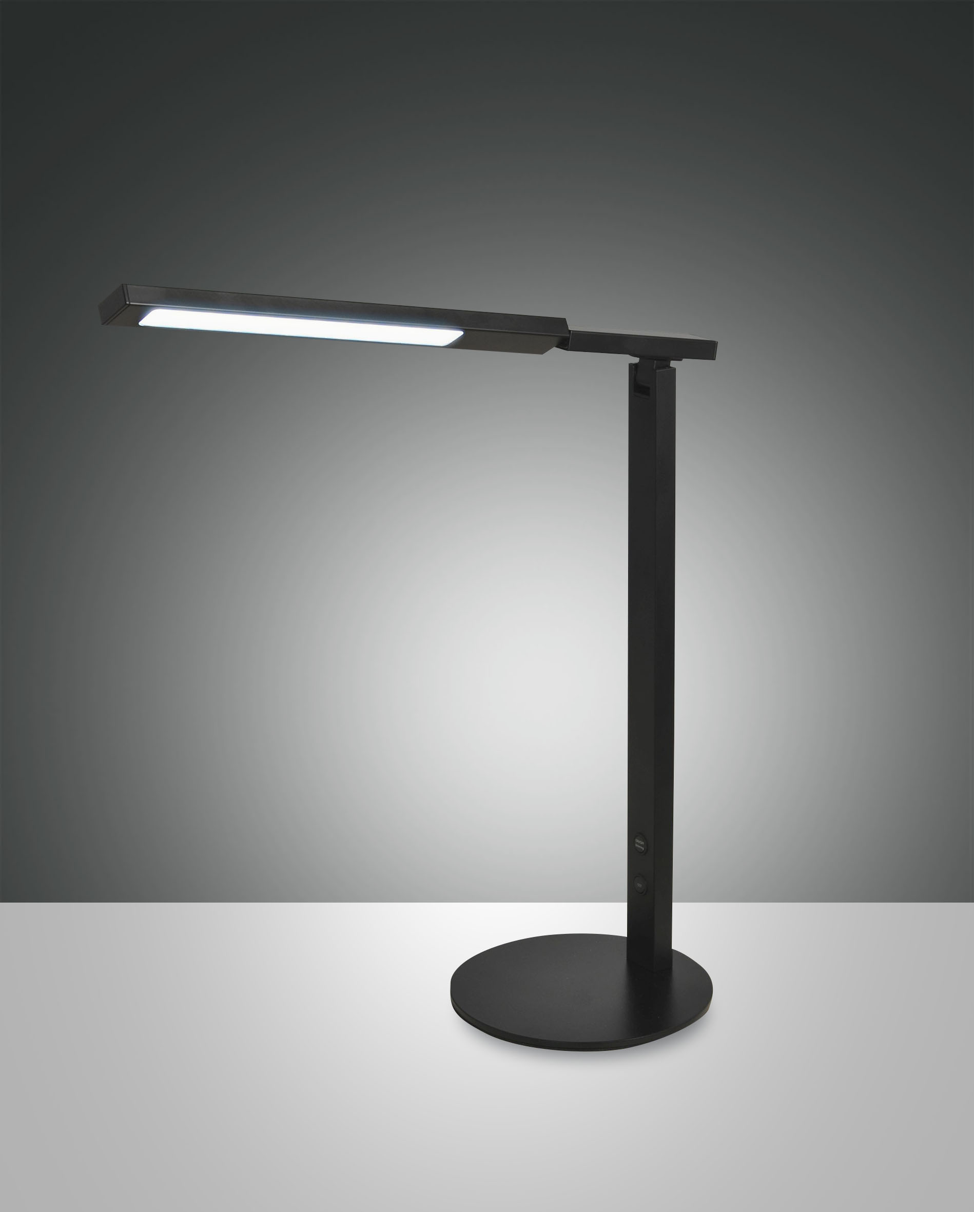 Italian Design Puirstische LED Tischleuchte IDEAL in Schwarz von Fabas Luce | Tischlampen
