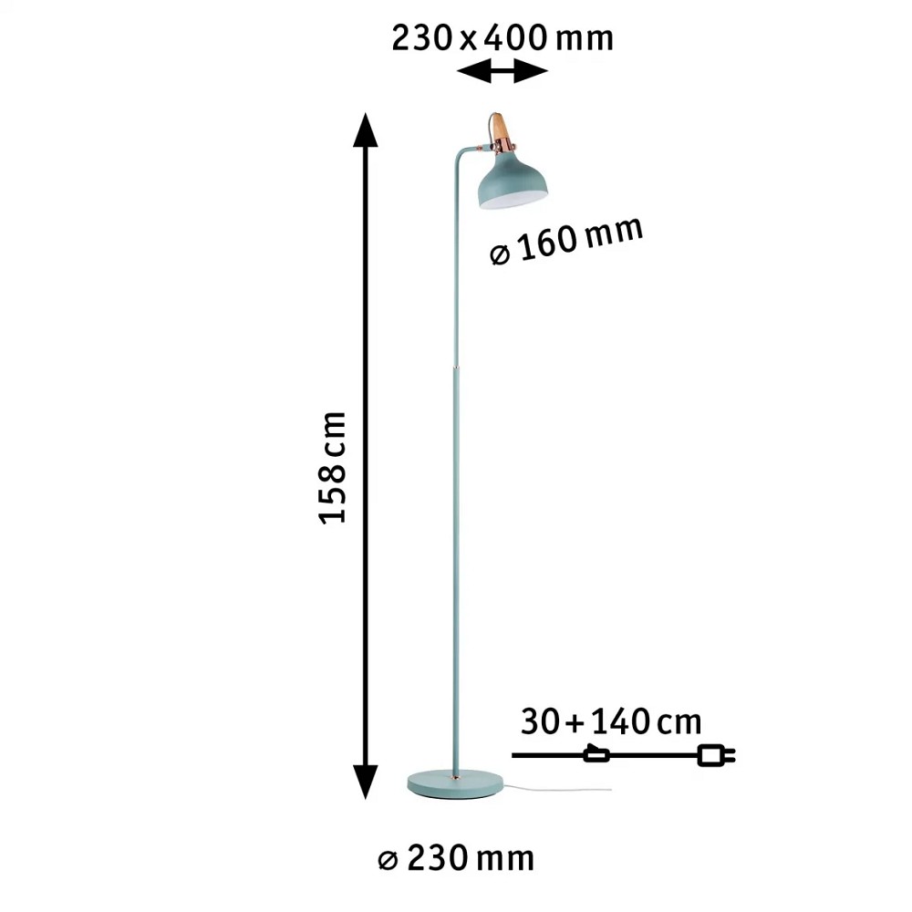 79654 Kupfer-Softgreen Neordic Paulmann skandinavischer Stil Stehlampe Juna