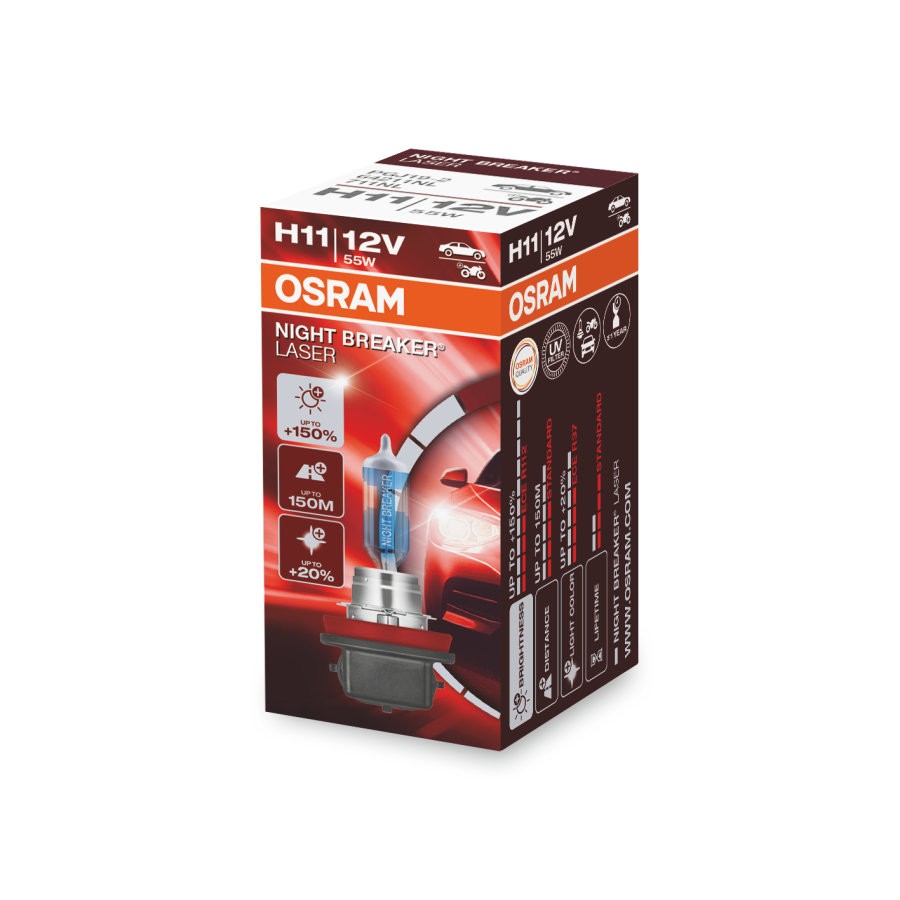 OSRAM PGJ19-2 NIGHT BREAKER LASER H11 mit Laserablationstechnologie