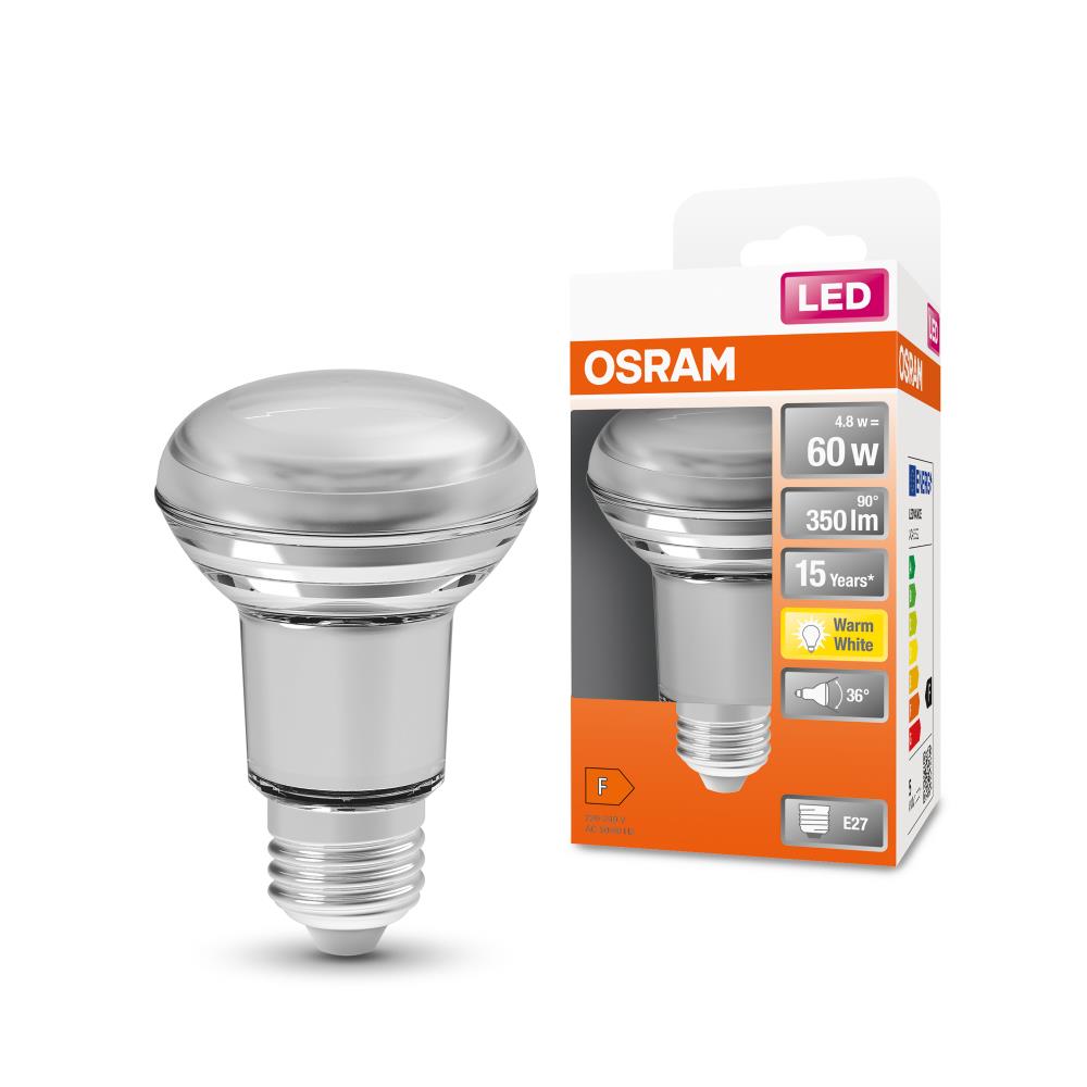 OSRAM LED R63 60 36° 4.3W 2700K E27