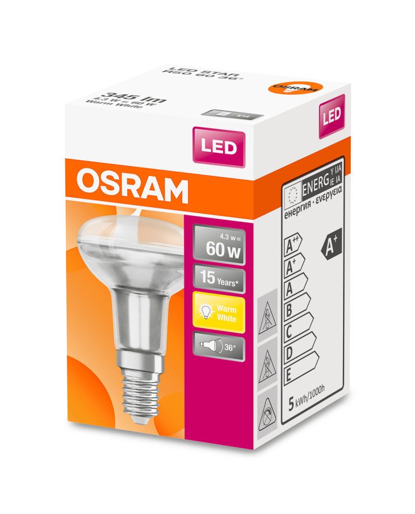 OSRAM E14 LED Strahler 36° 4.3W 60W 2700K