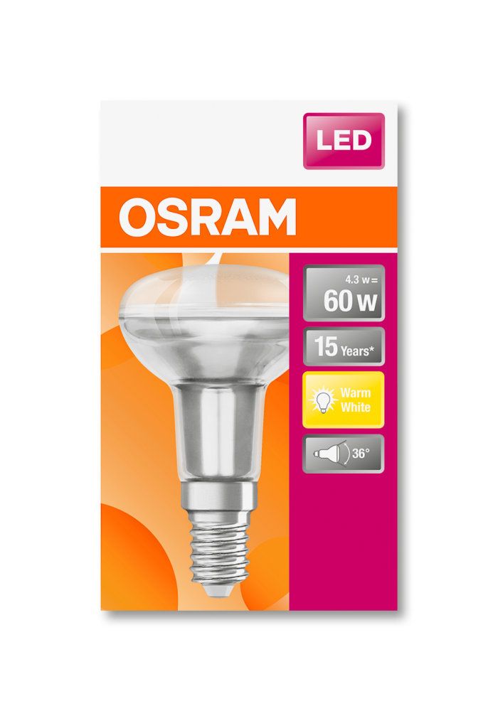 OSRAM LED STAR R63 60 36° 4.3W 2700K E27 LED Strahler FS 