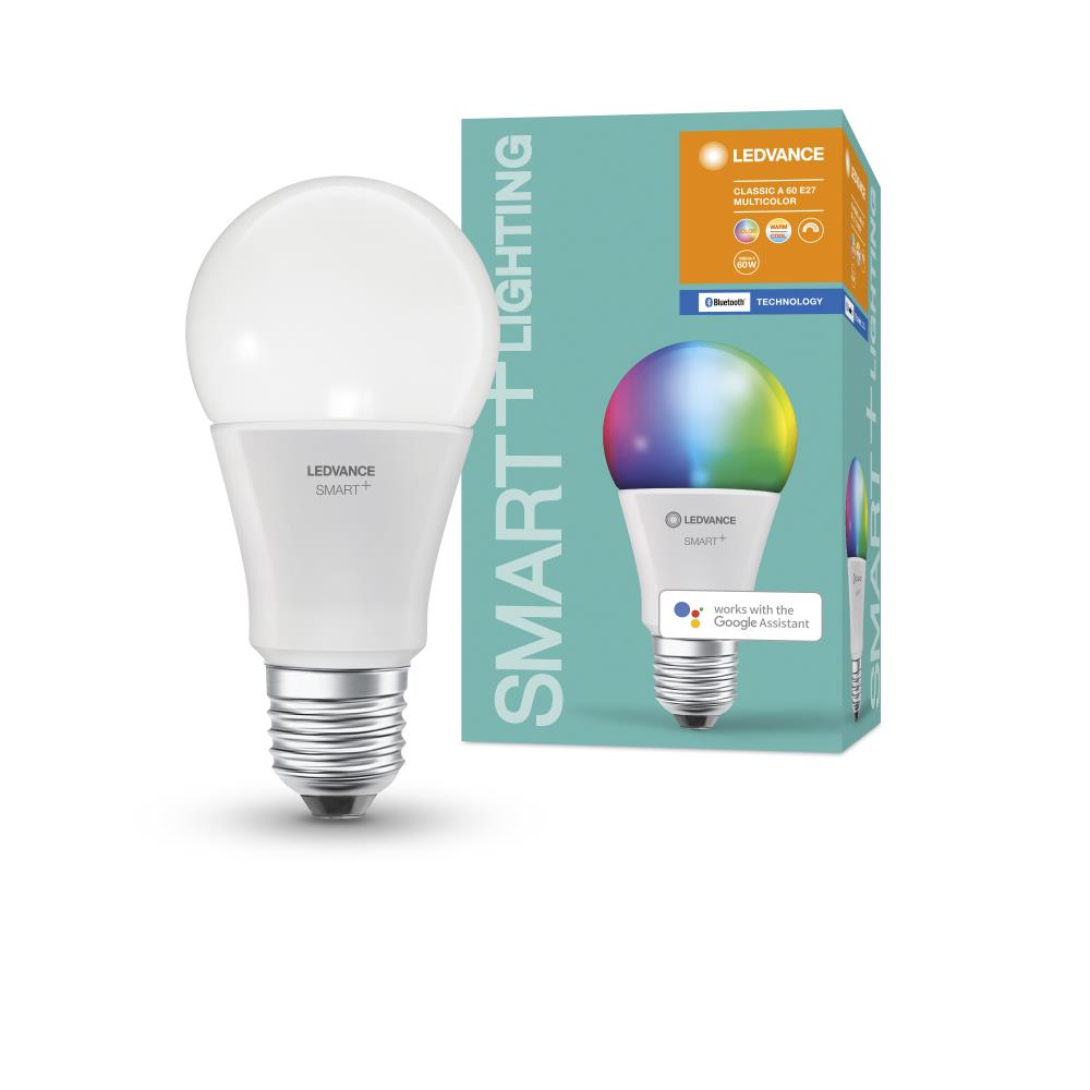 OSRAM SMART+ LED Bluetooth Lampe mit E27 Sockel dimmbar ersetzt 60W Glühbirne warmweiß RGB Farbwechsel