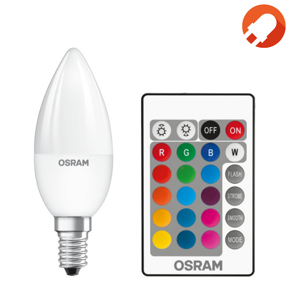 OSRAM E14 LED Kerzenform mit Fernbedienung und Farbwechsel dimmbar 4,5W wie  25W warmweiß 250lm
