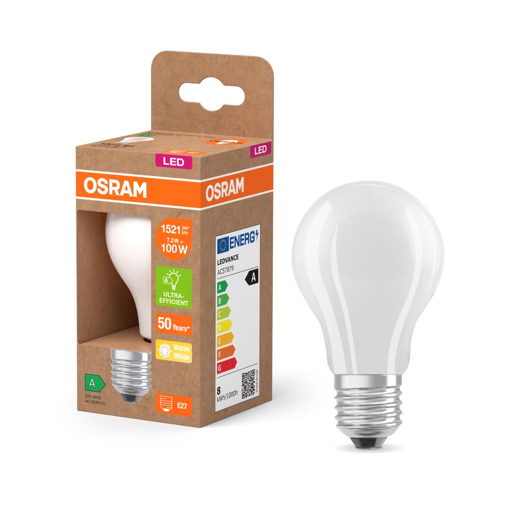 OSRAM E27 LED 7,2W wie 100W warmweißes Licht