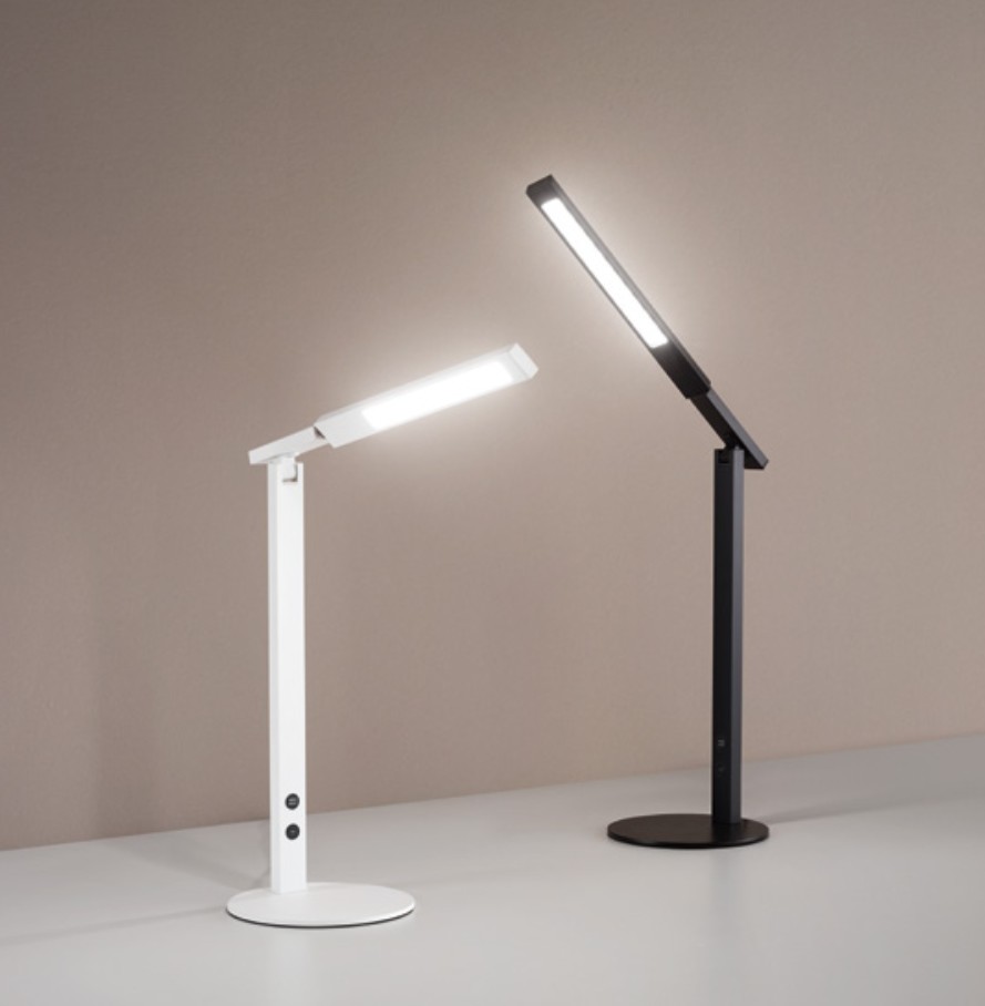 Italian Design Puirstische LED Tischleuchte von in Fabas IDEAL Schwarz Luce