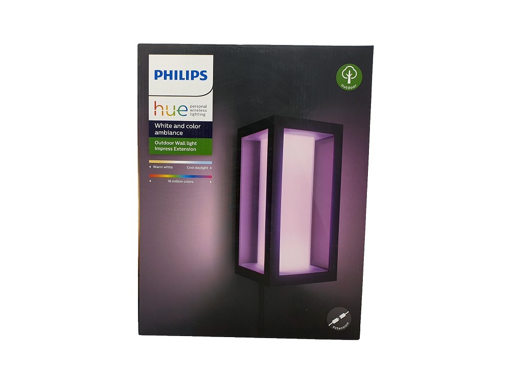 Niedervolt Outdoor Philips Erweiterung LED Color Hue & Impress Wandleuchte IP44 - White