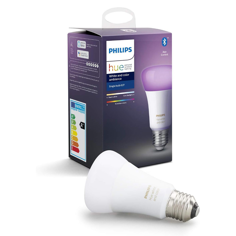 Philips Hue E27 RGBW and Ambiance Color LED White Bluetooth Leuchtmittel