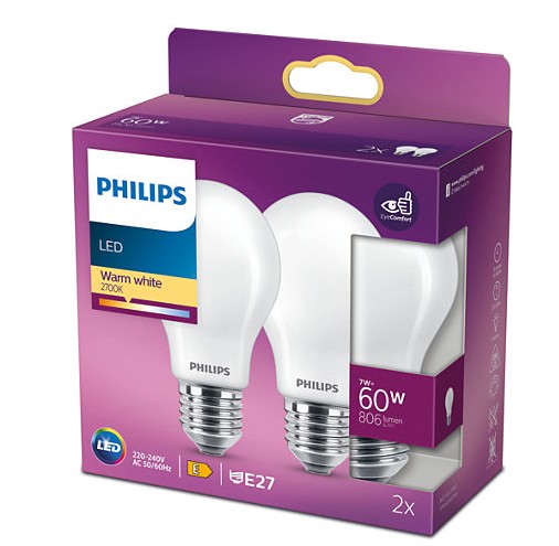 Philips LEDClassic A60 E27 LED Lampe 7W 360° 2700K wie 60W 