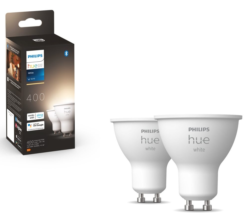 Philips Hue Warm White 2xGU10 LED Leuchtmittel dimmbar Bluetooth Zigbee