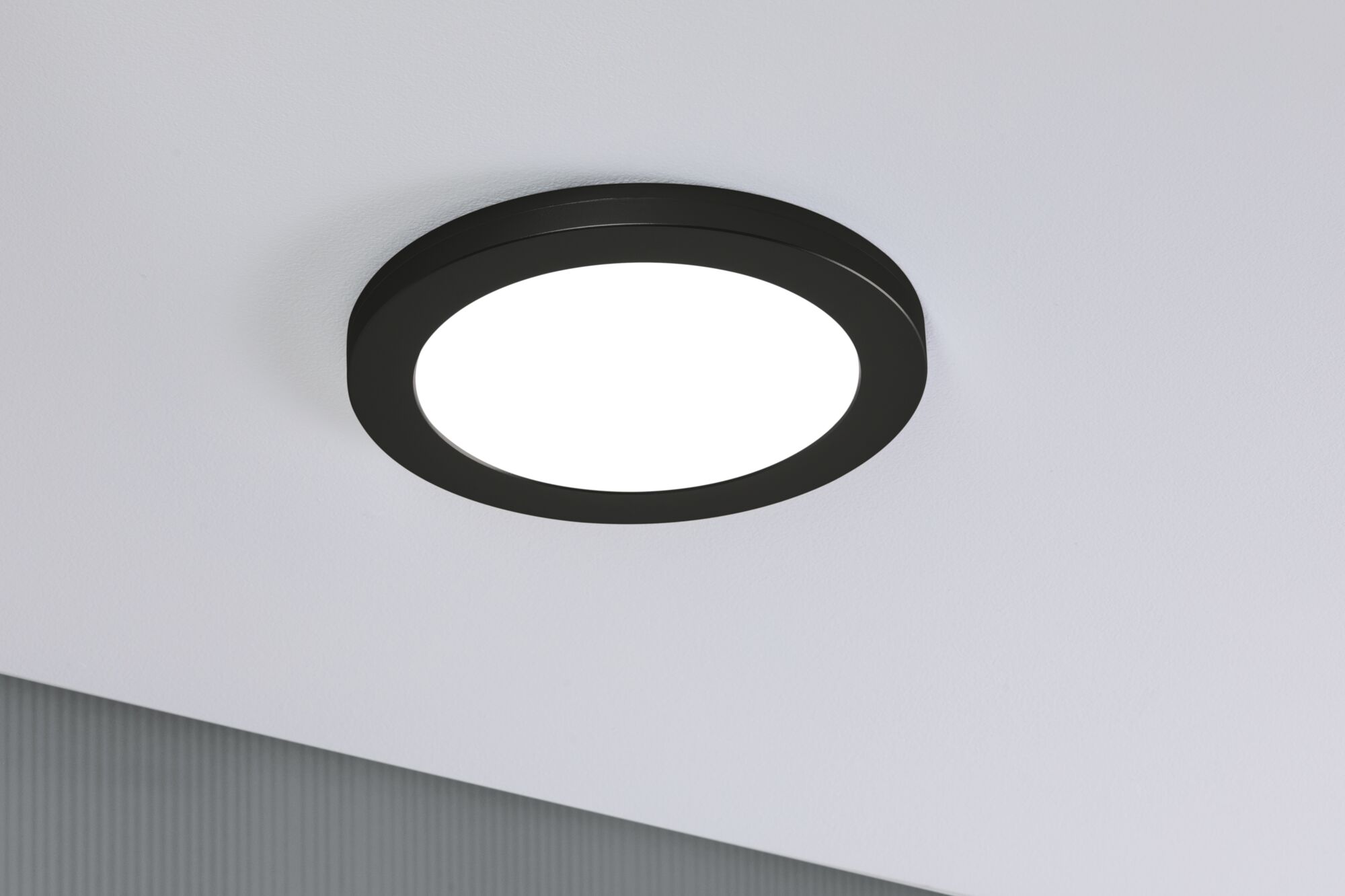 Paulmann 93097 LED Einbaupanel Schwarz rund 225mm Cover-it 2in1 neutralweiß
