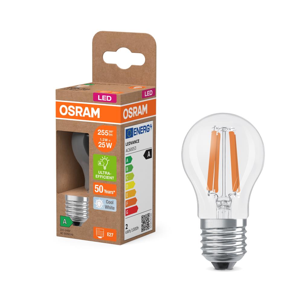 OSRAM E27 LED Lampe 1,2W wie 25W 4000K