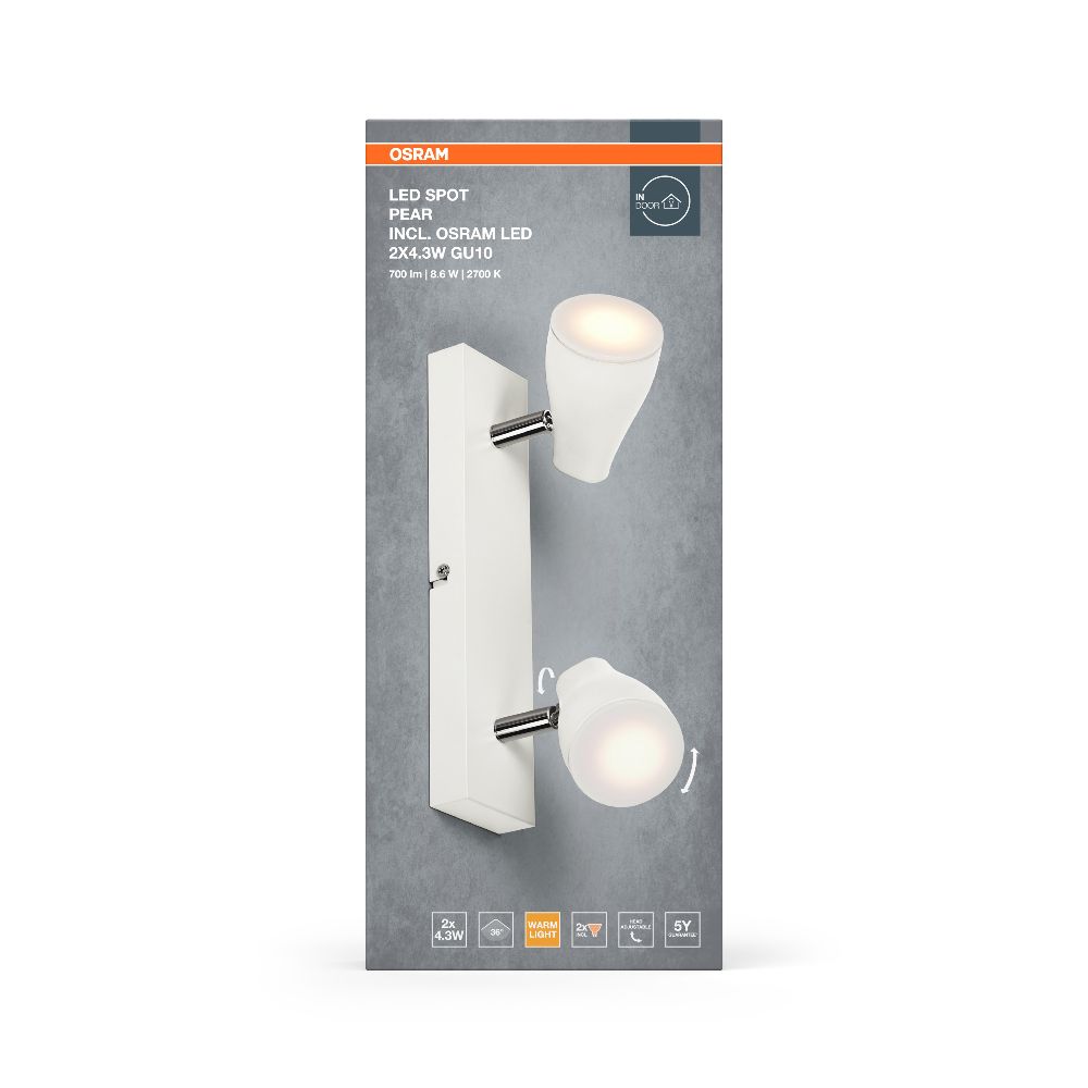 OSRAM LED Spot Pear 2er Wand- und Decken Strahler