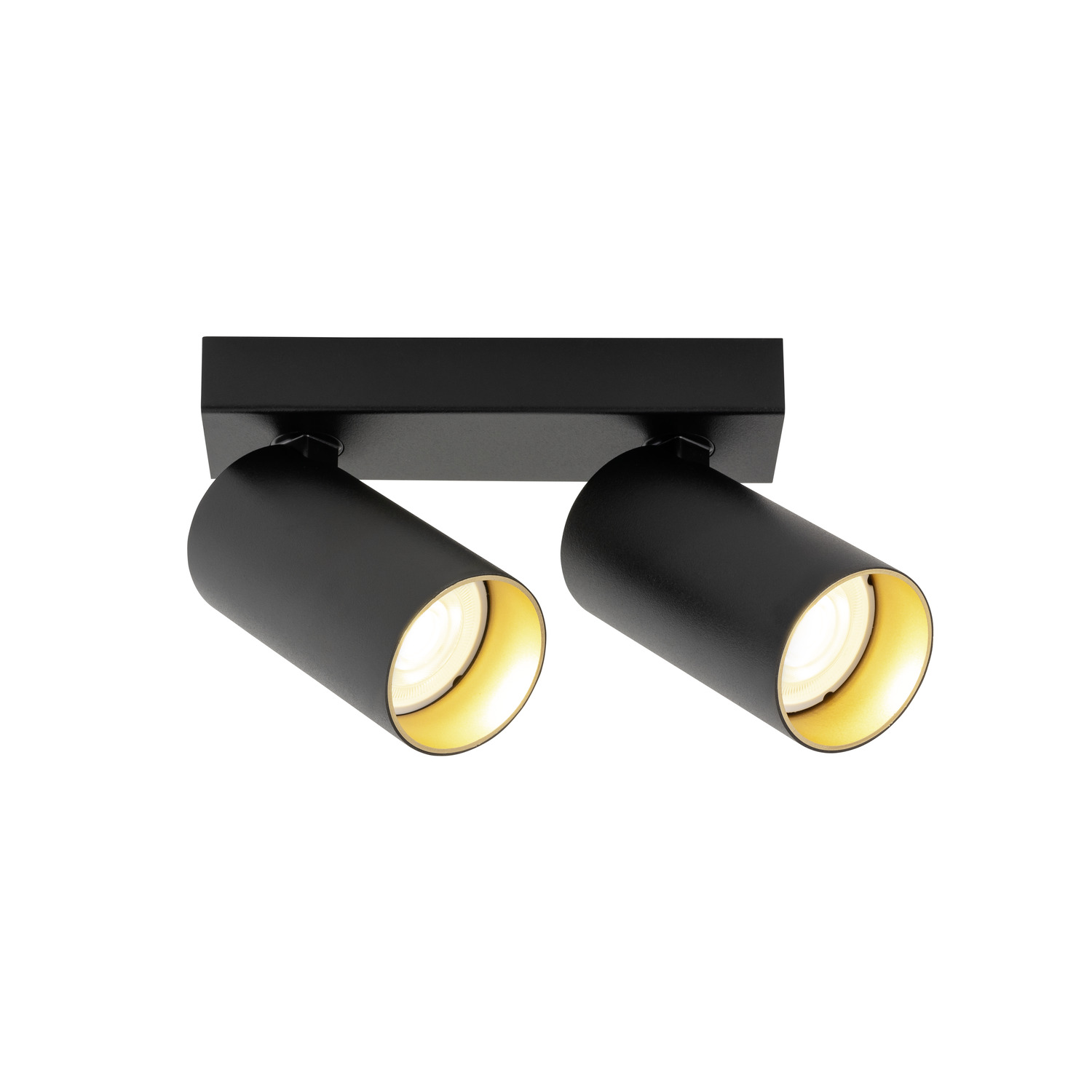 SLV KAMI Deckenaufbauleuchte Double – 2x GU10, Weiß/schwarz, Puristisches Design Für Wohnräume