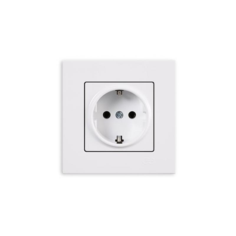 Günsan Eqona SCHUKO-Steckdose Weiß 16 A 250 V
