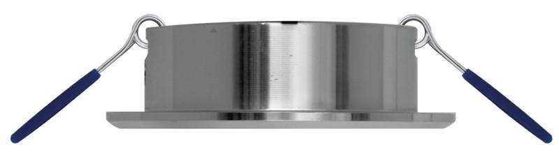 Schwenkbarer LED Einbaustrahler MOA DISC aus poliertem Aluminium 12V 45° Mobilux